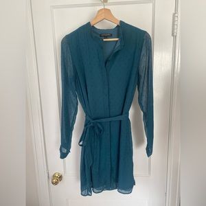 Teal Long sleeve dress - Size 0 Banana Republic